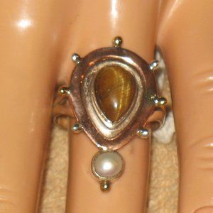 WOMEN'S NATURAL GEMSTONES SET IN SILVER SIZE 7.5